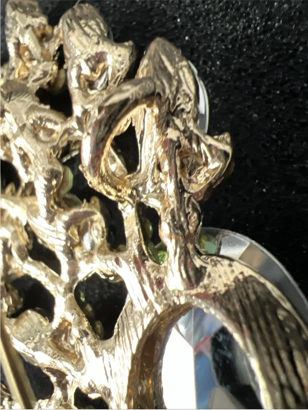 Emerald Green Peacock Crystal Brooch - Women Jewelry